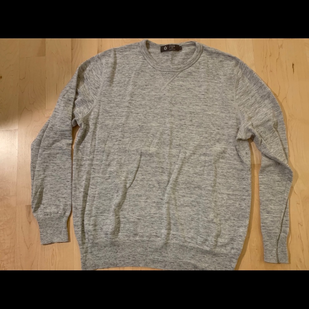 Mens jcrew light grey sweater
